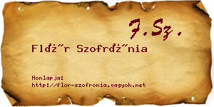 Flór Szofrónia névjegykártya